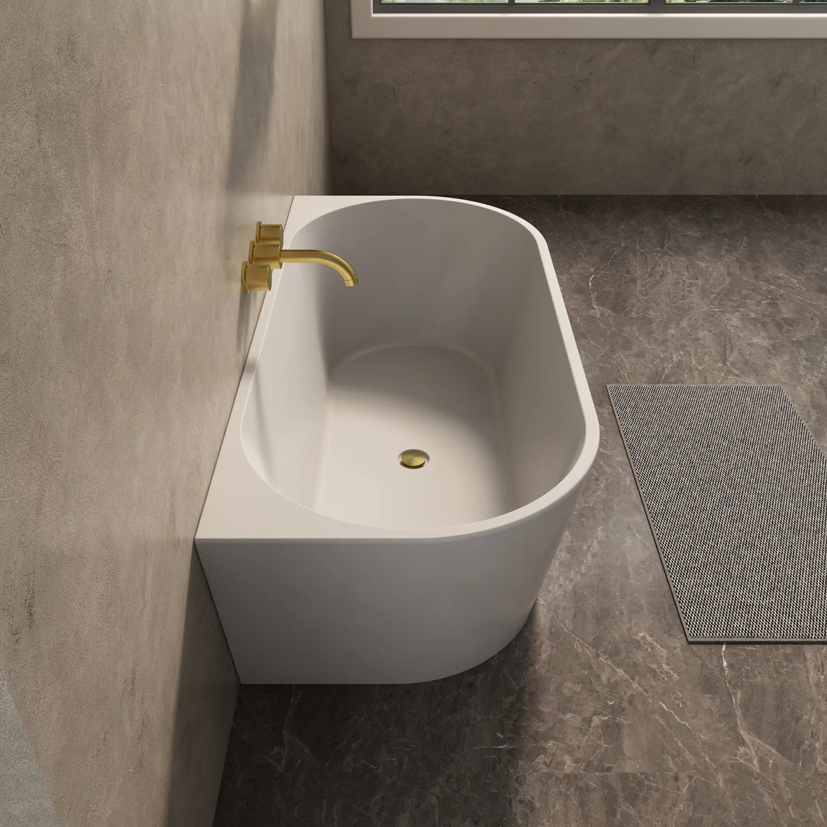 Braemar Acrylic Bathtub Back to Wall