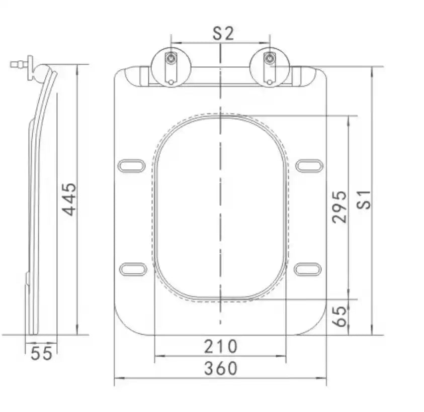 Toilet seat suits Bristol toilet
