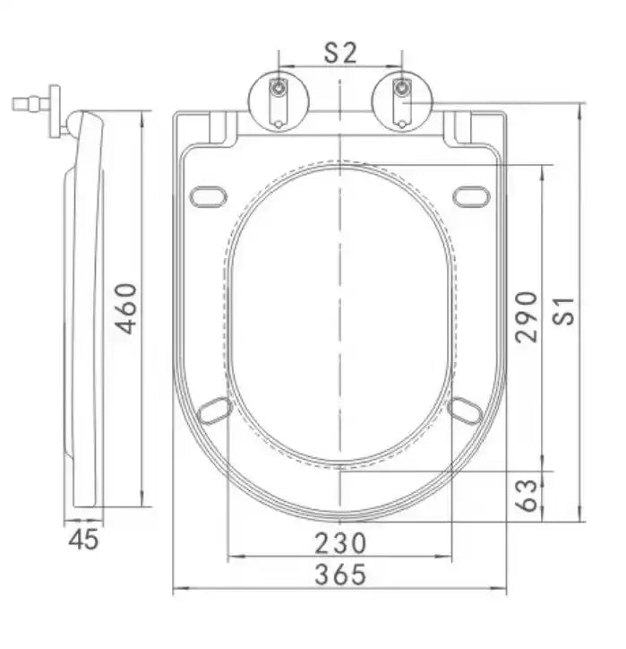 Toilet seat suits Spoto toilet
