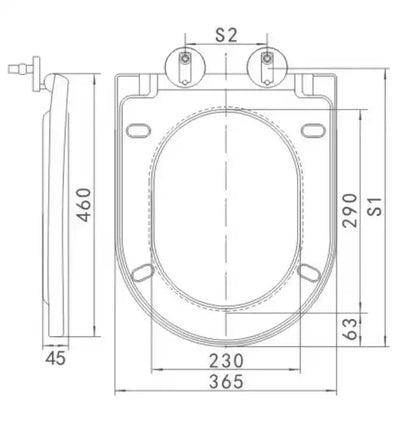 Toilet seat suits Spoto toilet