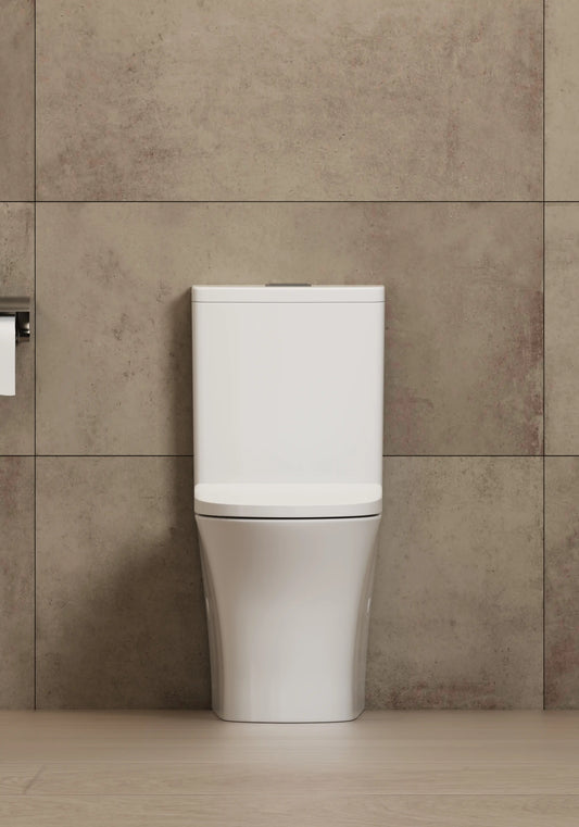 Spoto Tornado Rimless Back to Wall Toilet Suite with Geberit Cistern