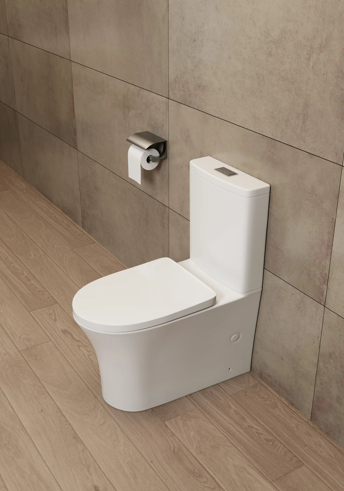 Spoto Tornado Rimless Back to Wall Toilet Suite with Geberit Cistern